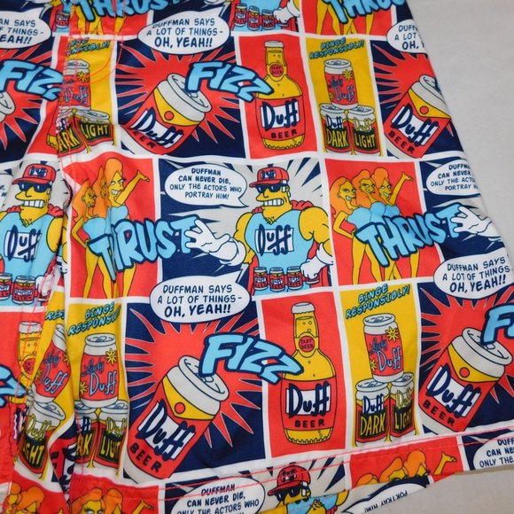 The Simpsons Mens XL Duffman Comic Swim Board Shorts - Picture 6 of 9